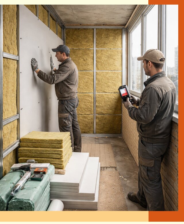 Утепление балкона в Красноярске от 4572 руб. под ключ | ТепломастерКрс